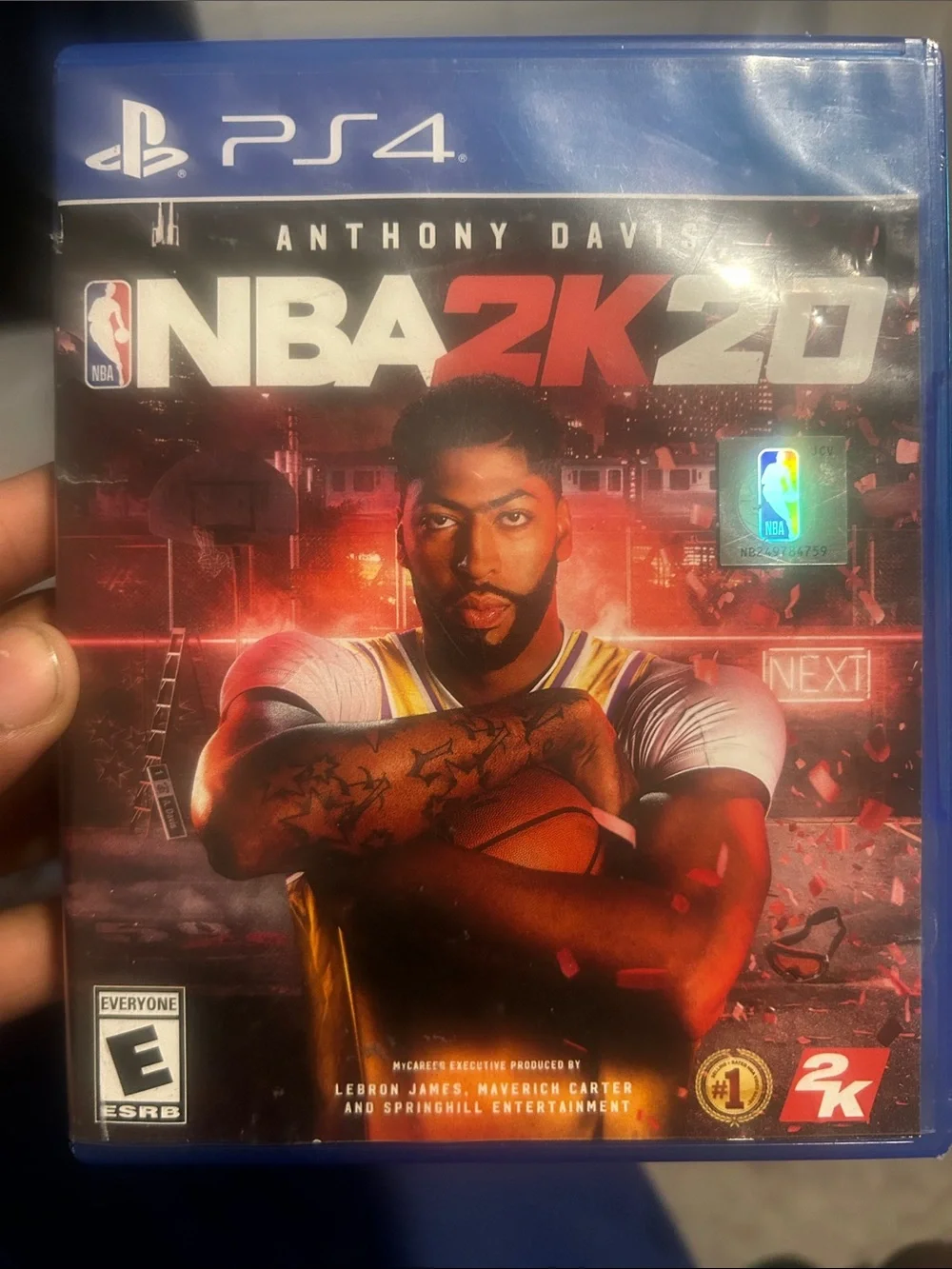 PS4 NBA 2K20 Video Game - Red & Black Cover